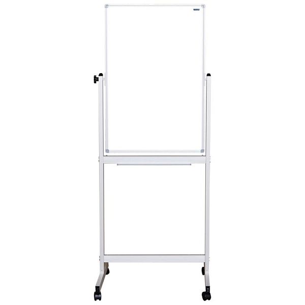 Доска магнитно-маркерная OfficeSpace, 90*60см, двустронняя, поворотная, мобильная, алюминиевый профиль