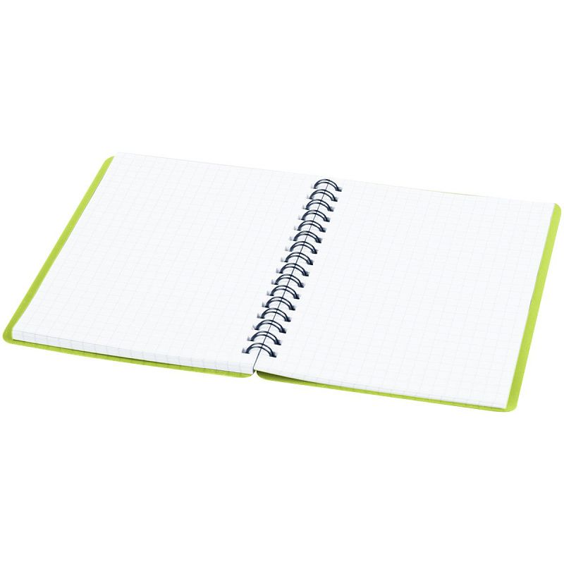 Записная книжка А6 60л. на гребне BG "Neon", салатовая пластиковая обложка, тиснение фольгой