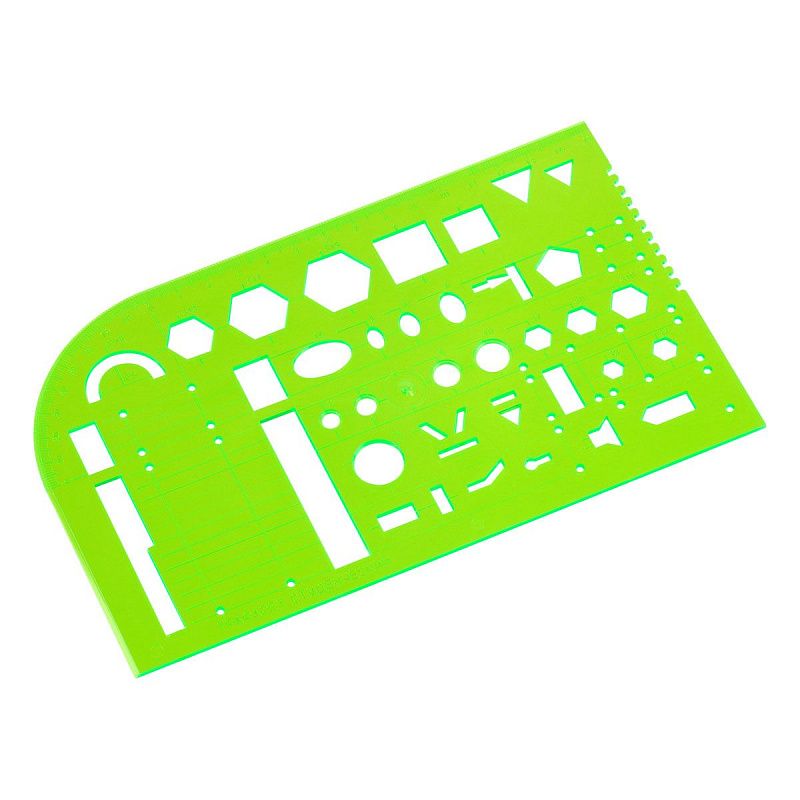 Трафарет студенческий СТАММ, пластиковый, зеленый 