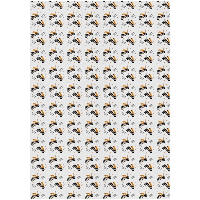 Упаковочная бумага белый крафт 70*100см, MESHU "Что за лев этот тигр", 70г/м2