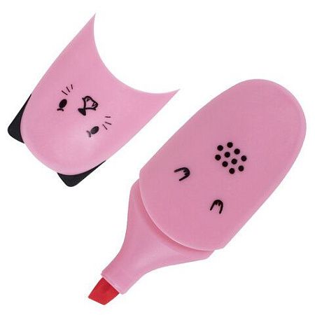Текстовыделитель мини BRAUBERG KIDS "CUTE CATS PASTEL", АССОРТИ В ПЛАСТИКОВОЙ БАНКЕ, линия 1-5 мм, 152434. 