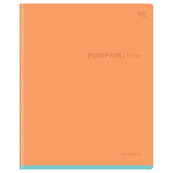 Тетрадь 48л., А5, клетка BG "Pumpkin", soft-touch ламинация