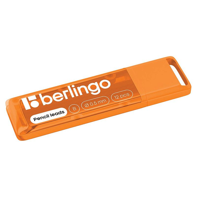 Грифели для механических карандашей Berlingo, 12шт., 0,5мм, B 