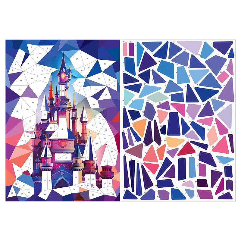 Аппликация наклейками ТРИ СОВЫ "Волшебный мир", А4, 2 основы, картонный конверт