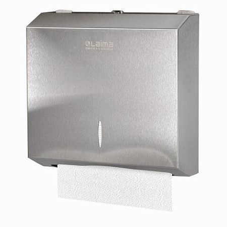 Диспенсер для полотенец LAIMA PROFESSIONAL INOX, (Система H2) Z-сложения, нержавеющая сталь, матовый, 605694 
