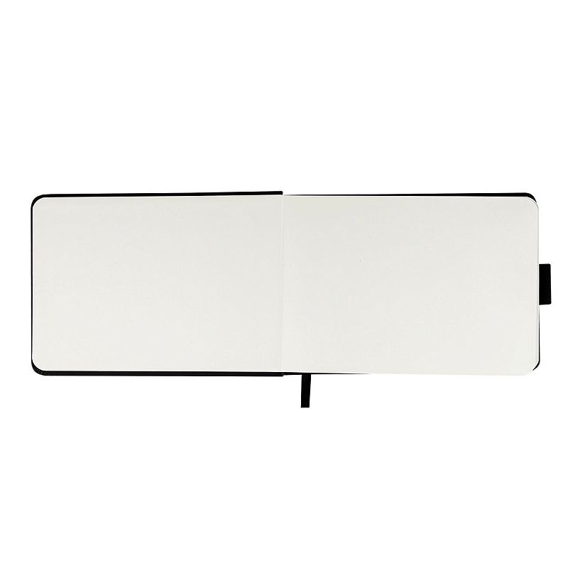 Скетчбук 100л., 148*105 Гамма "Студия", черный, твердая обложка, на резинке, слоновая кость, 110г/м2