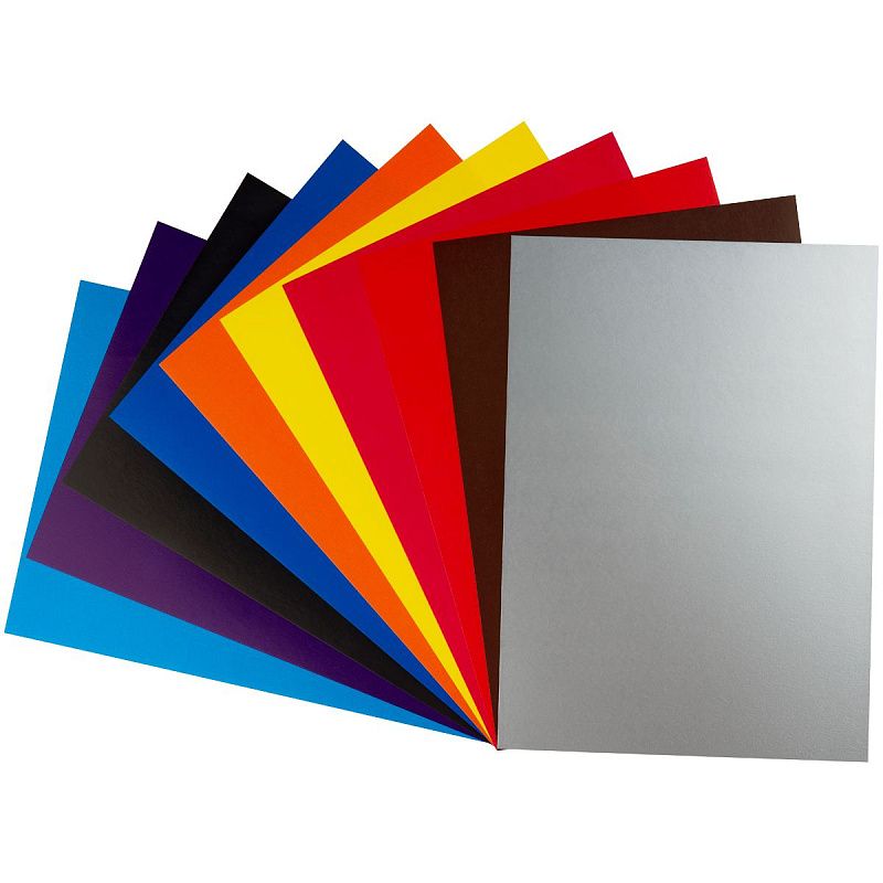 Картон цветной А4 двустор., Мульти-Пульти, 10л., 10цв., мелованный, в папке, "Енот в волшебном мире"