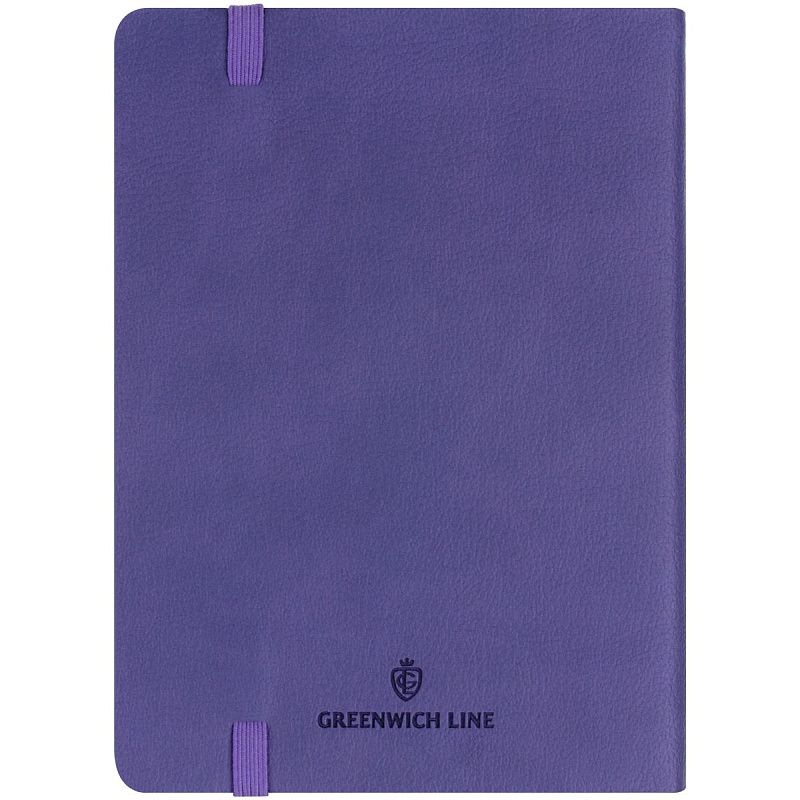 Записная книжка А6 80л. ЛАЙТ, кожзам, Greenwich Line "Classic. Lilac", с резинкой, фактурное тиснение, блок в клетку