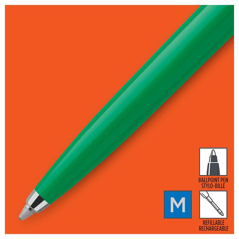 Ручка шариковая Parker "Jotter Green CT" синяя, 1,0мм, кнопочн., пластик. корпус, блистер 