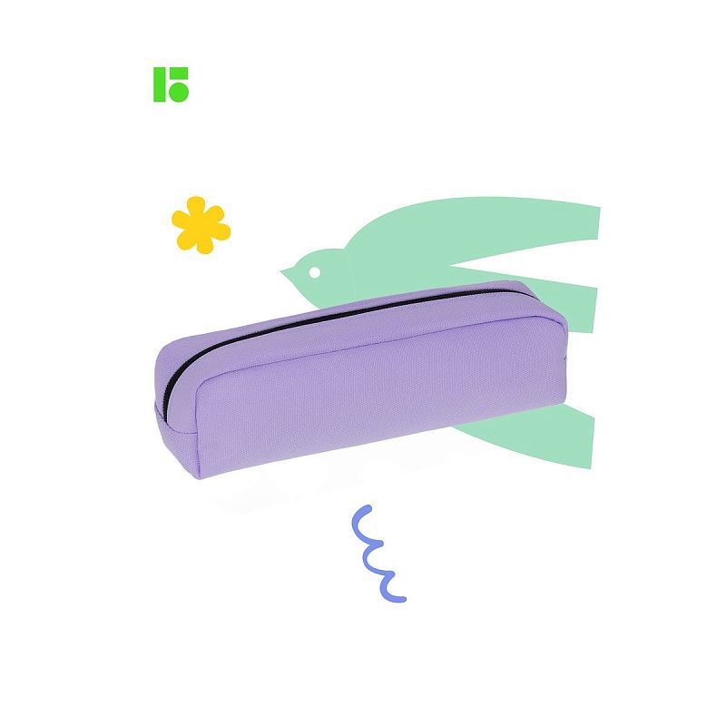 Пенал мягкий 1 отделение, 1 карман, 210*60*50 Berlingo "Instinct lilac", полиэстер 