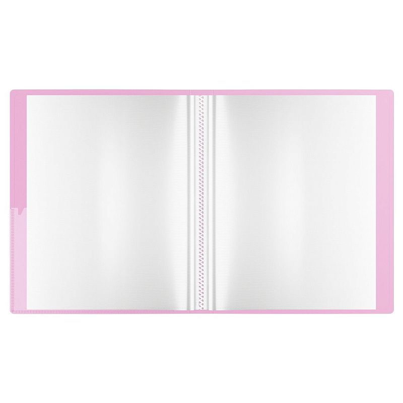 Папка с 60 вкладышами Berlingo "Soft Touch Pro", 30мм, 700мкм, с внутр. карманом, серая, внутр. лиловая, софт-тач 