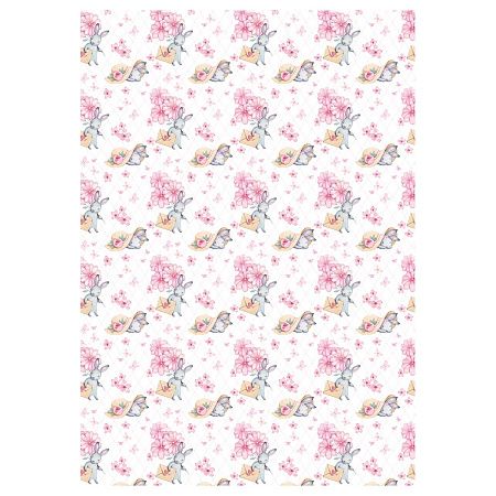 Упаковочная бумага глянц. 70*100см, MESHU "Tenderness", 80 г/м2, ассорти, 5 дизайнов