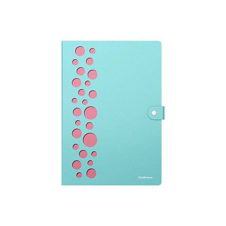 Папка-органайзер на кнопке 4 отделения, ERICH KRAUSE Diagonal Pastel, 600 мкм,до 150 л,А4,асс.,61211 