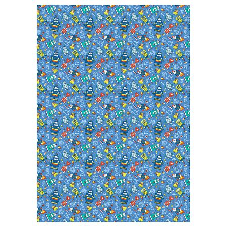 Упаковочная бумага глянц. 70*100см, MESHU "Monsters", 80 г/м2, ассорти, 3 дизайна