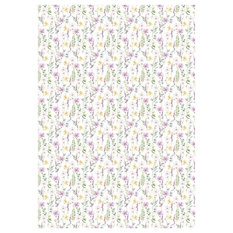 Набор упаковочной бумаги глянц. 70*100см, MESHU "Bouquet", 80 г/м2, ассорти, 4 дизайна