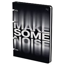 Тетрадь на кольцах А5, 120л., BG "Make noise", картон, soft-touch ламинация