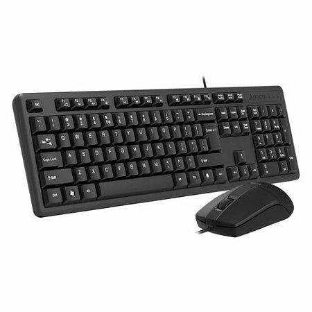 Набор проводной A4TECH KK-3330, USB, клавиатура 104 кл., мышь 2 кн.+1 кн.-колесо, черная, 1530249