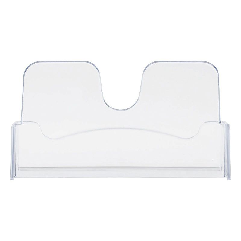 Подставка для визиток настольная СТАММ, 40*100мм, прозрачная