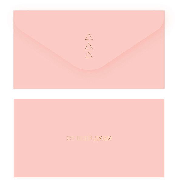 Конверт для денег MESHU "Нектарин", 85*164мм, soft-touch, фольга