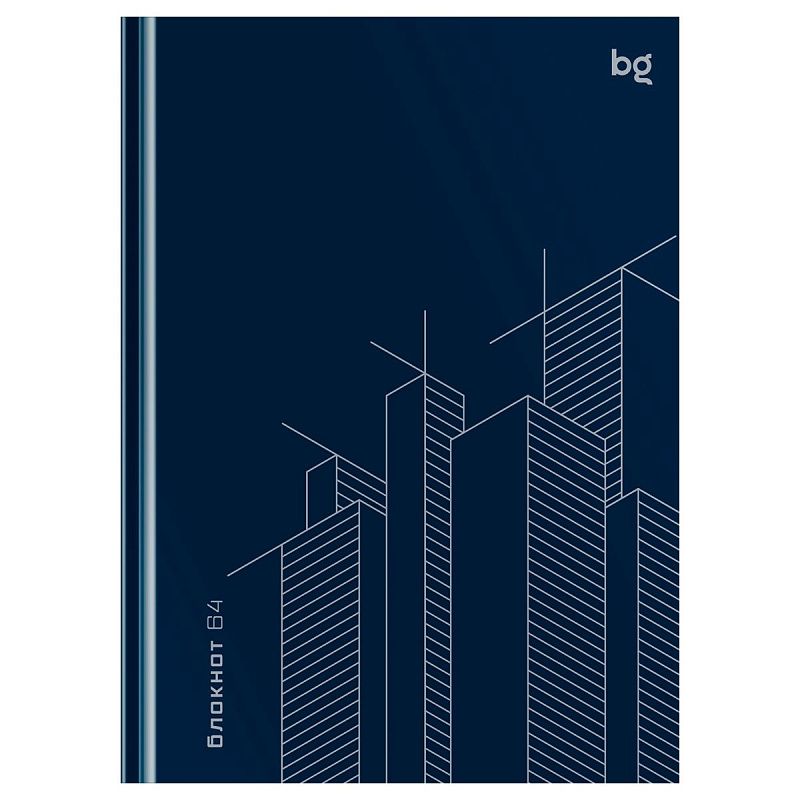 Бизнес-блокнот А6, 64л., BG "Графика. Небоскребы", глянцевая ламинация