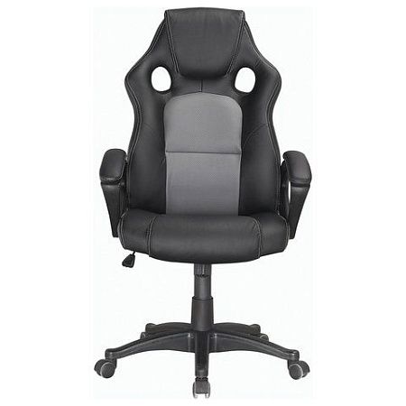 Кресло компьютерное BRABIX "Rider Plus EX-544" КОМФОРТ, экокожа, черное/серое, 531582