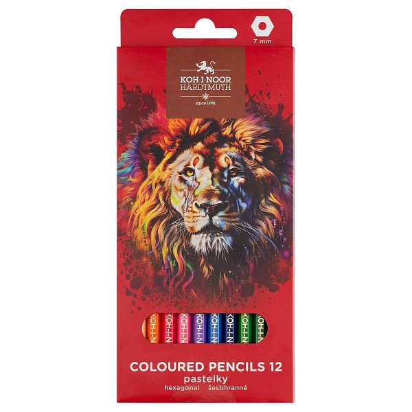 Карандаши цветные Koh-I-Noor "RED LION", 12цв, картон.упак. с подвесом