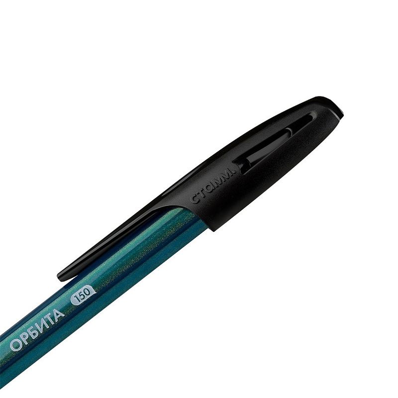 Ручка шариковая СТАММ "Орбита 150" 4шт., синие, 0,7мм, хамелеон, пакет с европодвесом 