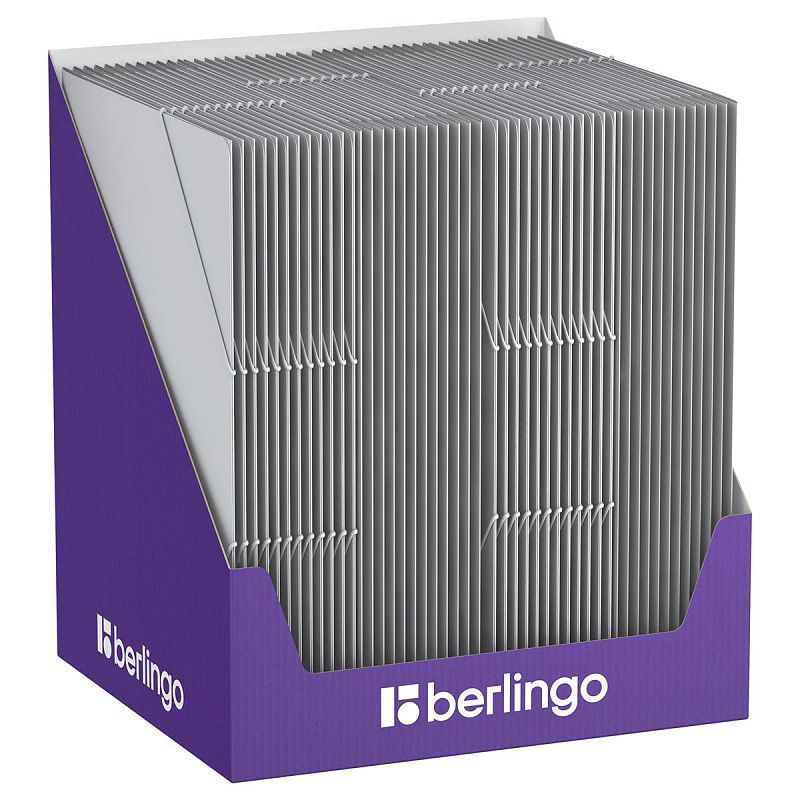 Папка на резинке Berlingo "Soft Touch" А4, 600мкм, серая 