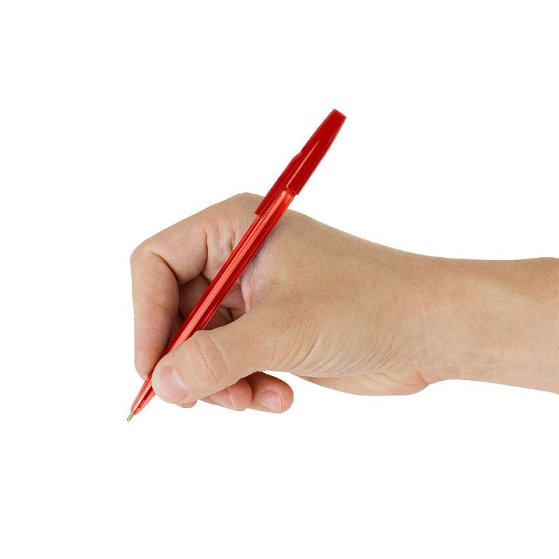 Набор шариковых ручек СТАММ "049" 3шт., 03цв., 0,7мм, тонированный корпус, пакет с европодвесом 