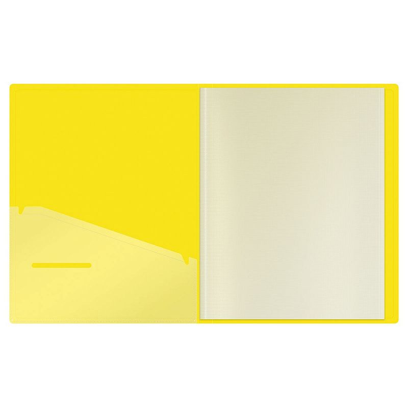 Папка с 20 вкладышами Berlingo "Soft Touch", 17мм, 700мкм, желтая, с внутр. карманом 