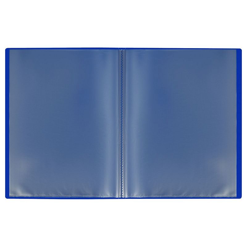 Папка с 10 вкладышами СТАММ "Стандарт" А4, 9мм, 600мкм, пластик, синяя 