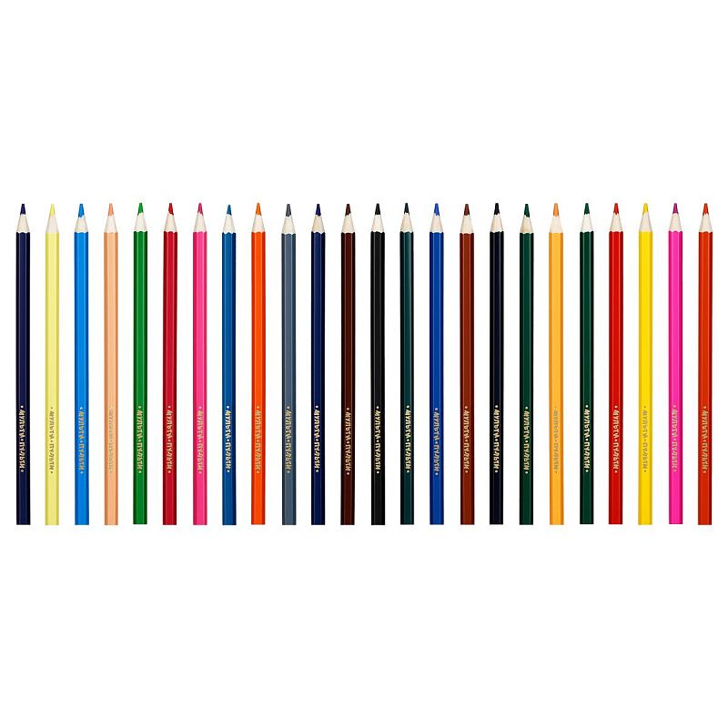 Карандаши цветные Мульти-Пульти "Енот в Индии", 24цв., заточен., картон, европодвес