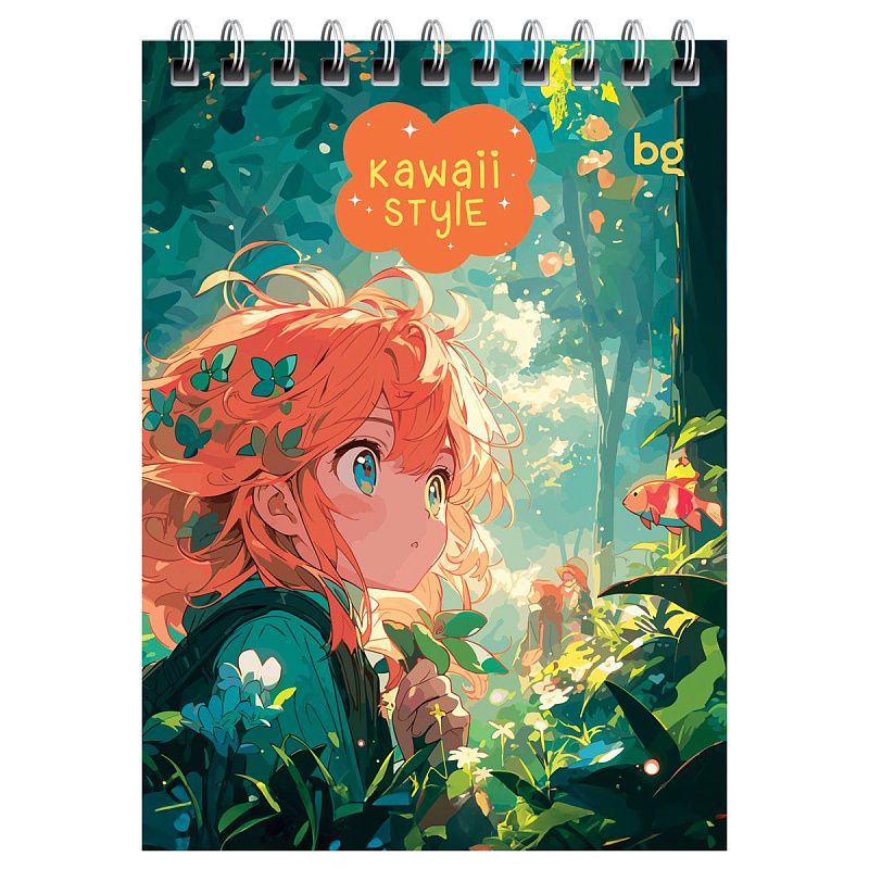 Блокнот А6 40л. на гребне BG "Аниме"