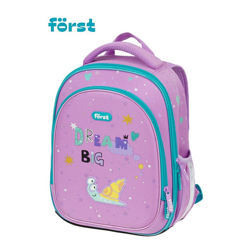 Ранец Först F-LIGHT "Snail dream" 37*28*16см, 2 отделения, 2 кармана, анатомическая спинка 