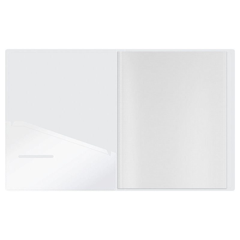 Папка с 60 вкладышами Berlingo "DoubleWhite", 24мм, 1000мкм, белая, с внутр. карманом 