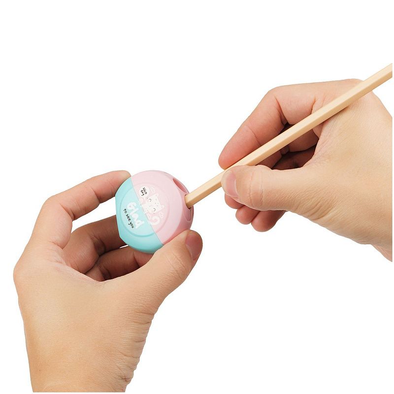 Точилка пластиковая MESHU "Best friends", 2 отверстия, ассорти 