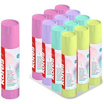 Клей-карандаш Kores "Pastel", 20г, прозрачный, ПВП