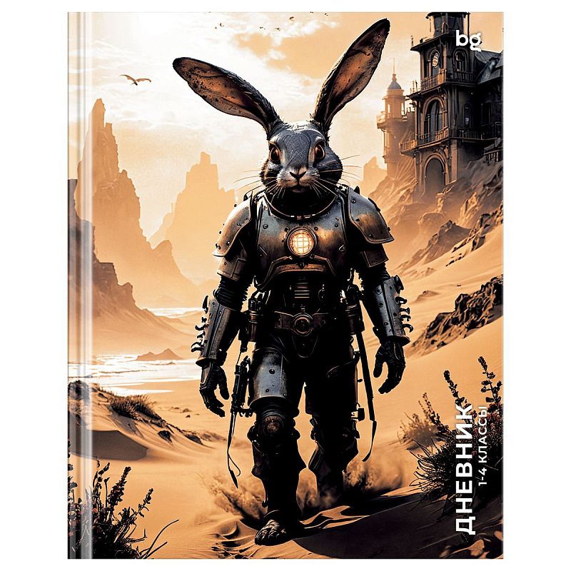 Дневник 1-4 кл. 48л. (твердый) BG "Киберкролик", глянцевая ламинация