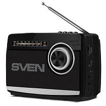 Портативная акустическая система Sven SRP-535, 3W, FM/AM/SW, USB, microSD, фонарь, аккумулятор, черный Портативная акустическая система Sven SRP-535, 3W, FM/AM/SW, USB, microSD, фонарь, аккумулятор, черный