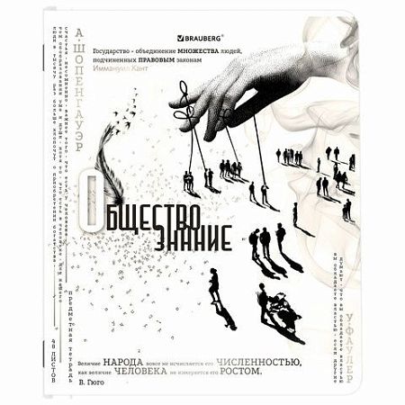 Тетради предметные, КОМПЛЕКТ 12 ПРЕДМЕТОВ, "BLACK&WHITE", 48 л., матовая ламинация, BRAUBERG, 404835
