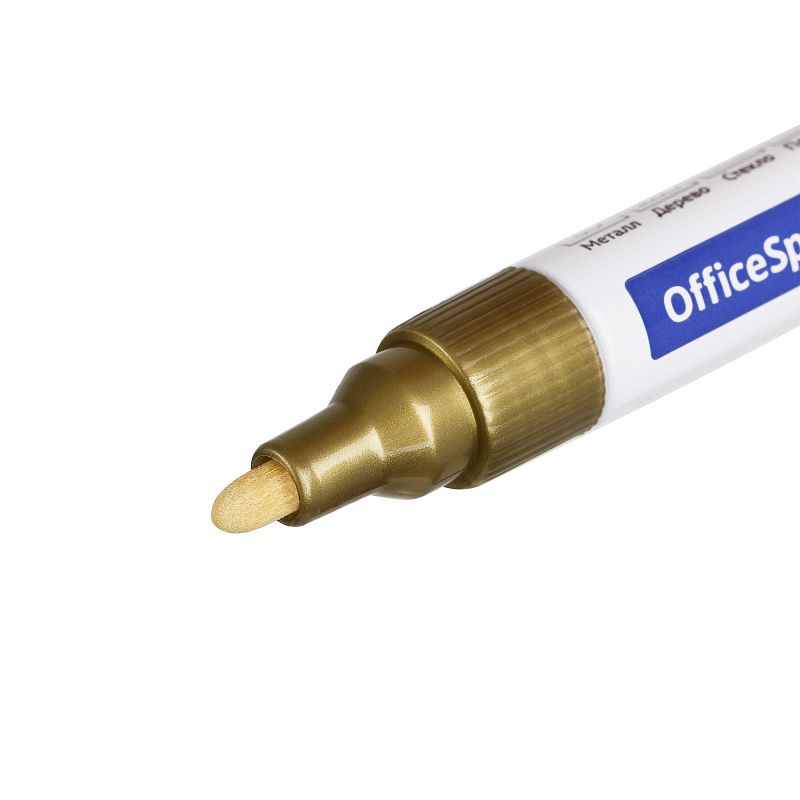 Маркер-краска OfficeSpace золотая, 1-4мм, нитро-основа 