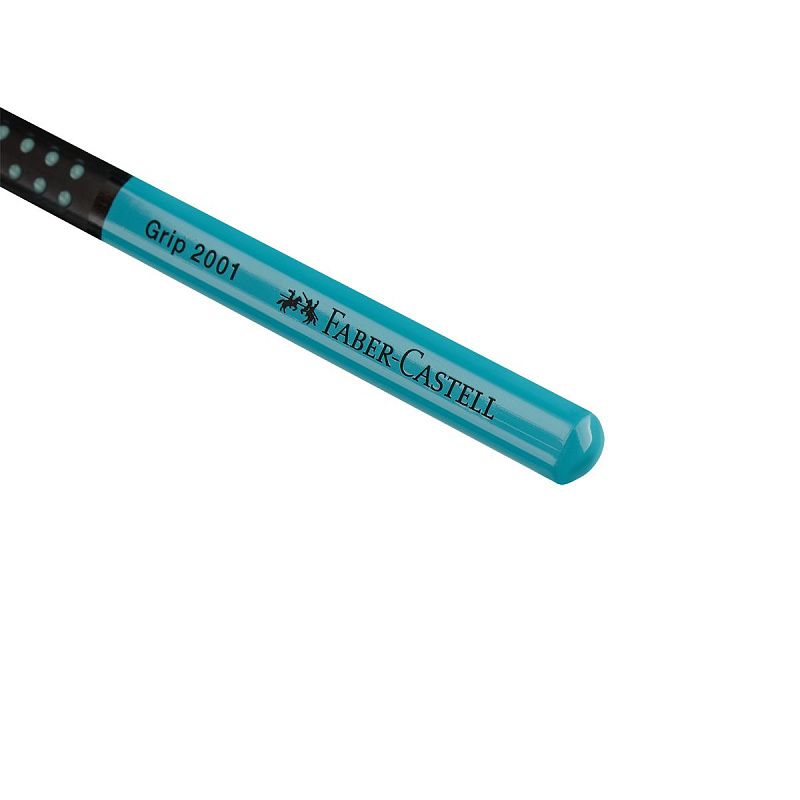 Карандаш ч/г Faber-Castell "Grip 2001 Two Tone", HВ, заточен., черный/бирюзовый 