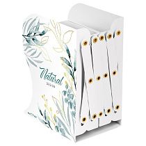 Подставка для книг MESHU "Natural", металлическая, 3 отделения, раздвижная