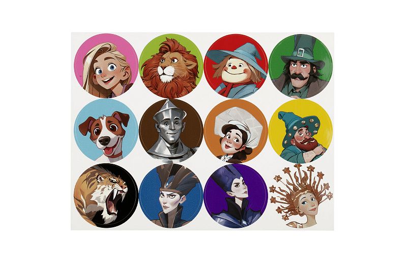 Гуашь с наклейками Мульти-Пульти "Волшебник Изумрудного Города", 12 цветов, 17,5мл, картон