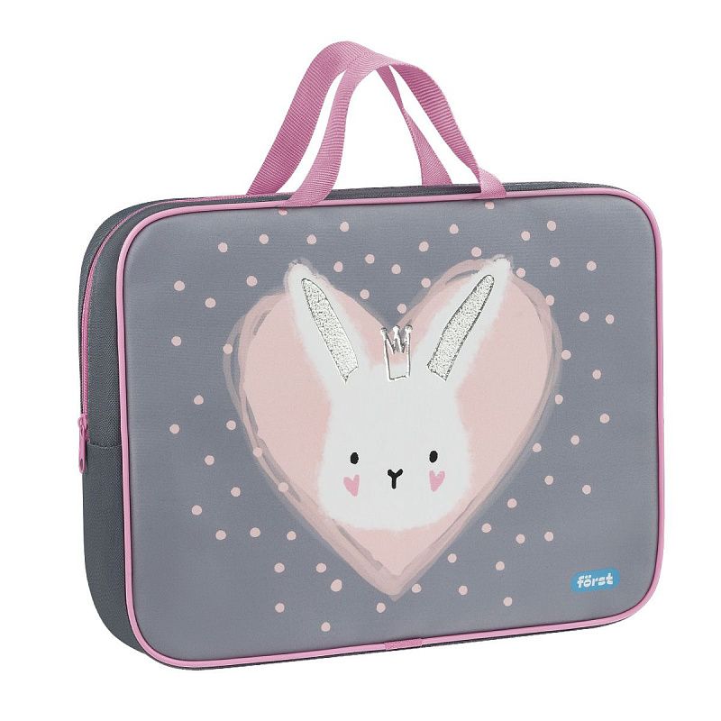 Папка текстильная с ручками 1 отделение, А4 Först "Little Friend", 350*265*80мм, текстиль, на молнии