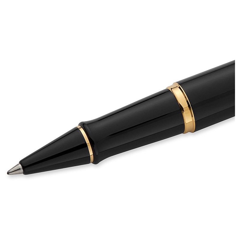Ручка-роллер Waterman "Expert Black Lacquer GT" черная, 0,8мм, подарочная упаковка 