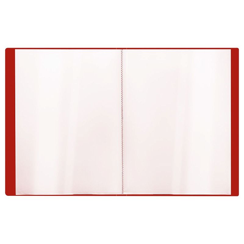 Папка с 20 вкладышами СТАММ "Стандарт" А4, 14мм, 600мкм, пластик, красная 