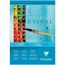 Альбом для акварели, 10л., А3, на склейке Clairefontaine "Etival", 200г/м2, холодное прессование Альбом для акварели, 10л., А3, на склейке Clairefontaine "Etival", 200г/м2, холодное прессование
