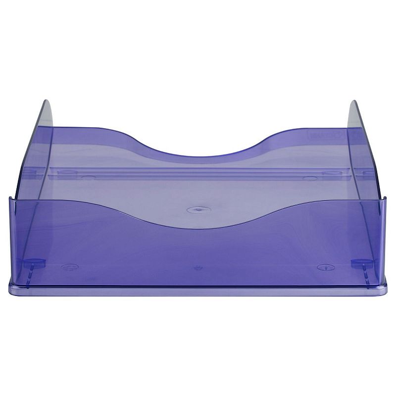 Лоток для бумаг горизонтальный СТАММ "Тропик", тонированный фиолетовый