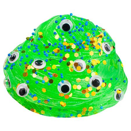 Слайм с добавками для замешивания Slime "Emoji. Влад А4", оранжевый/ зеленый/желтый, 110г, ассорти